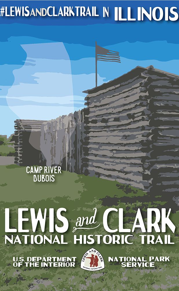 Illinois Lewis and Clark Historic Trail Vintage Travel Poster art print by Vintage Travel Poster for $57.95 CAD