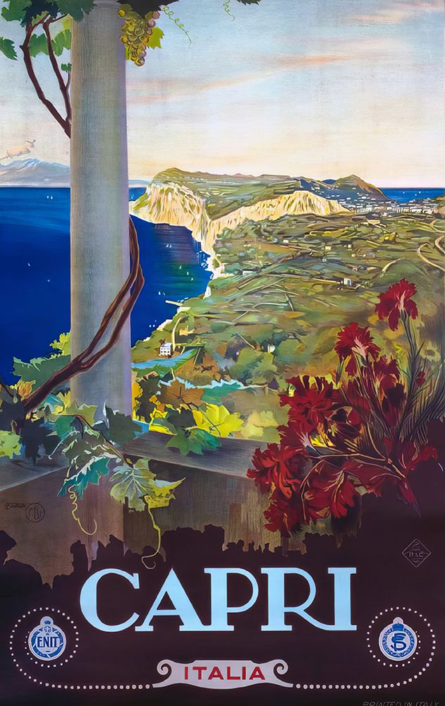 Italy Capri Vintage Travel Poster art print by Vintage Travel Poster for $57.95 CAD