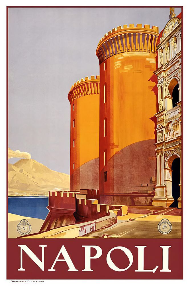 Italy Napoli Vintage Travel Poster art print by Vintage Travel Poster for $57.95 CAD