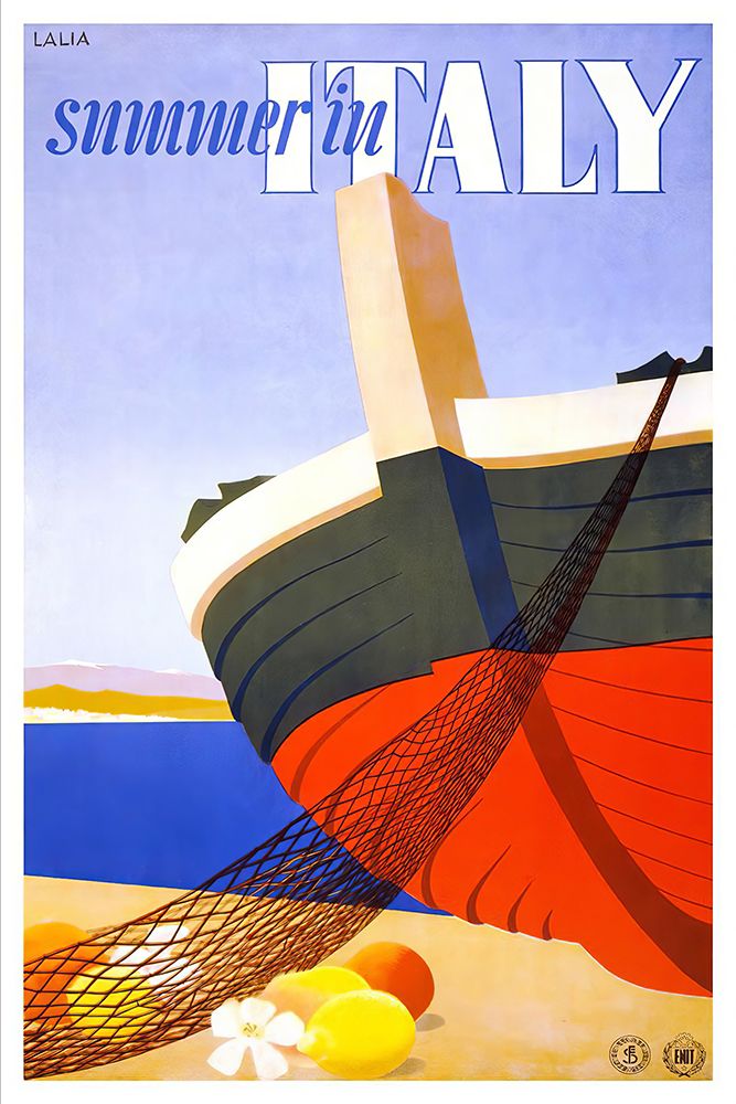 Italy Summer Vintage Travel Poster art print by Vintage Travel Poster for $57.95 CAD