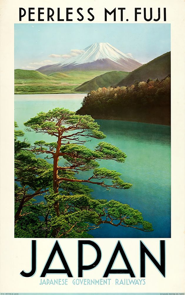 Japan Mt Fuji Vintage Travel Poster art print by Vintage Travel Poster for $57.95 CAD