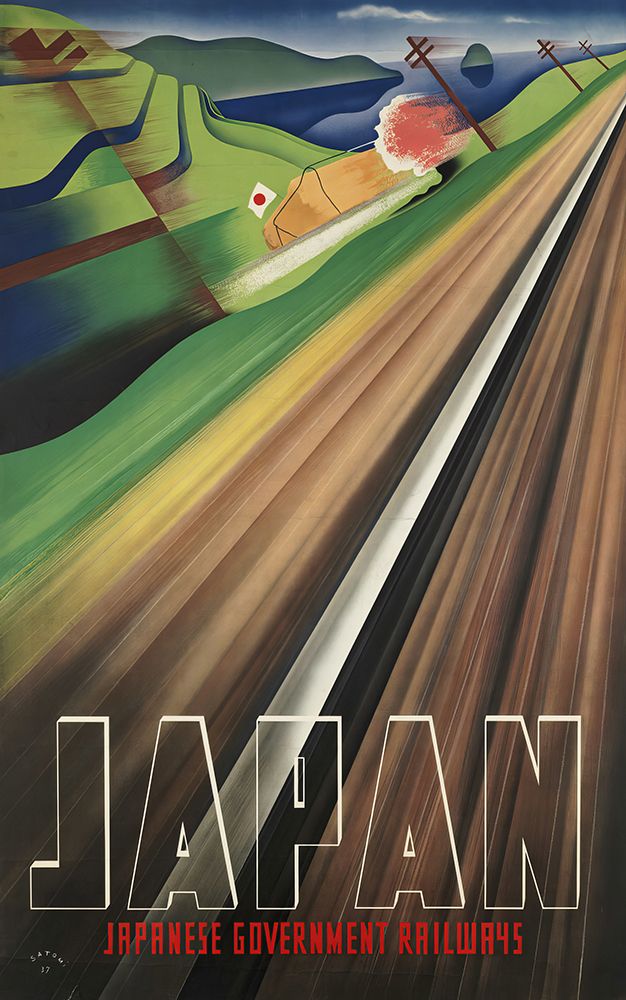 Japan Vintage Railways Travel Poster art print by Vintage Travel Poster for $57.95 CAD