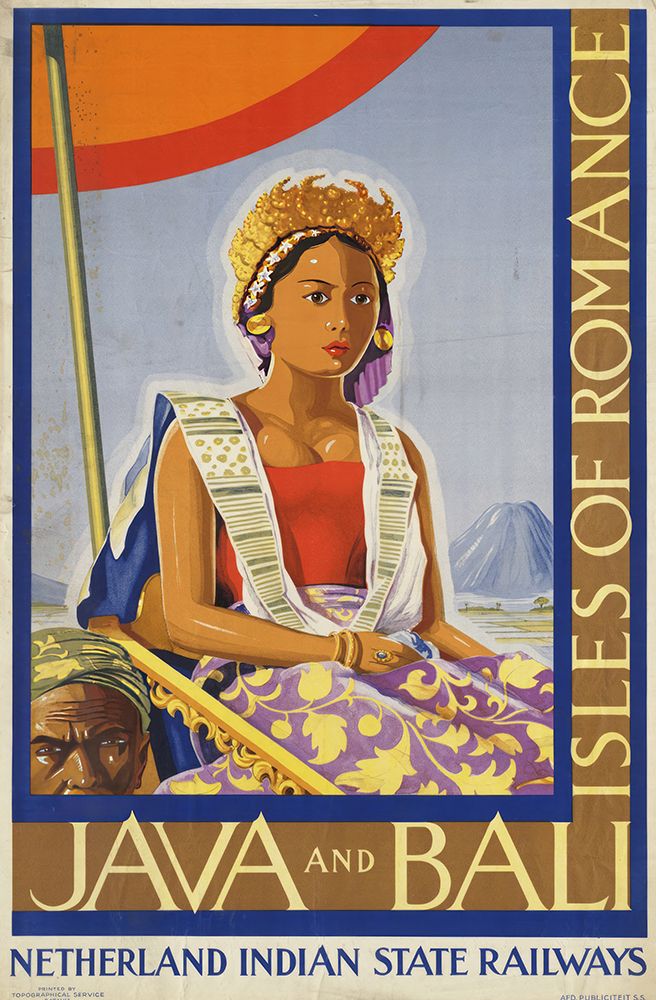 Java and Bali by Rail Vintage Travel Poster art print by Vintage Travel Poster for $57.95 CAD