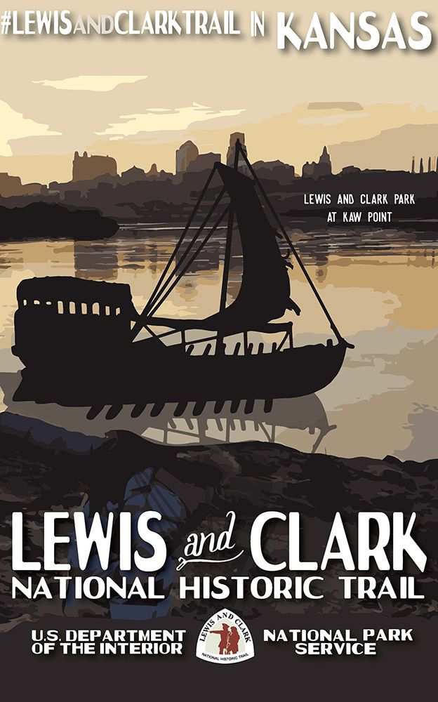 Kansas Lewis and Clark Historic Trail Vintage Travel Poster art print by Vintage Travel Poster for $57.95 CAD