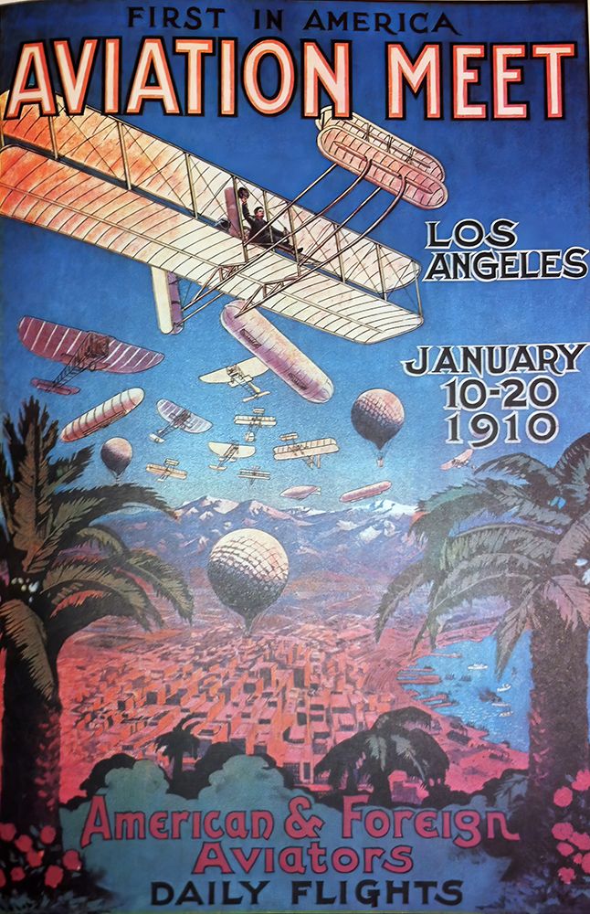 Los Angeles Aviation Meet Vintage Travel Poster 1910 art print by Vintage Travel Poster for $57.95 CAD