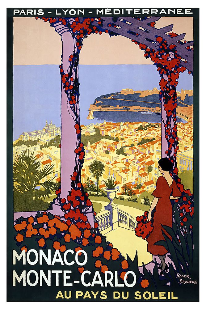 Monaco Monte Carlo Vintage Railway Travel Poster art print by Vintage Travel Poster for $57.95 CAD