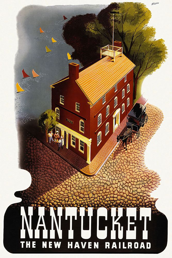 Nantucket Vintage Railroad Travel Poster art print by Vintage Travel Poster for $57.95 CAD