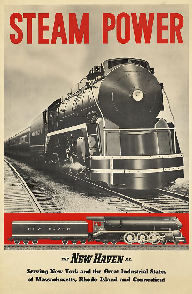 New England Vintage Railroad Poster art print by Vintage Travel Poster for $57.95 CAD