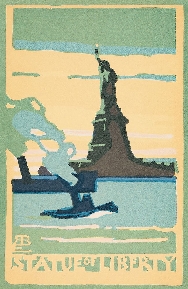 New York Statue of Liberty by Rachael Robinson Elmer art print by Vintage Travel Poster for $57.95 CAD