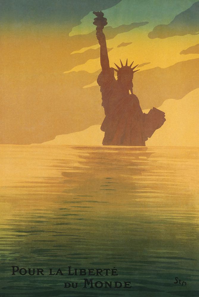 New York Statue of Liberty Vintage Travel Poster 1917 art print by Vintage Travel Poster for $57.95 CAD