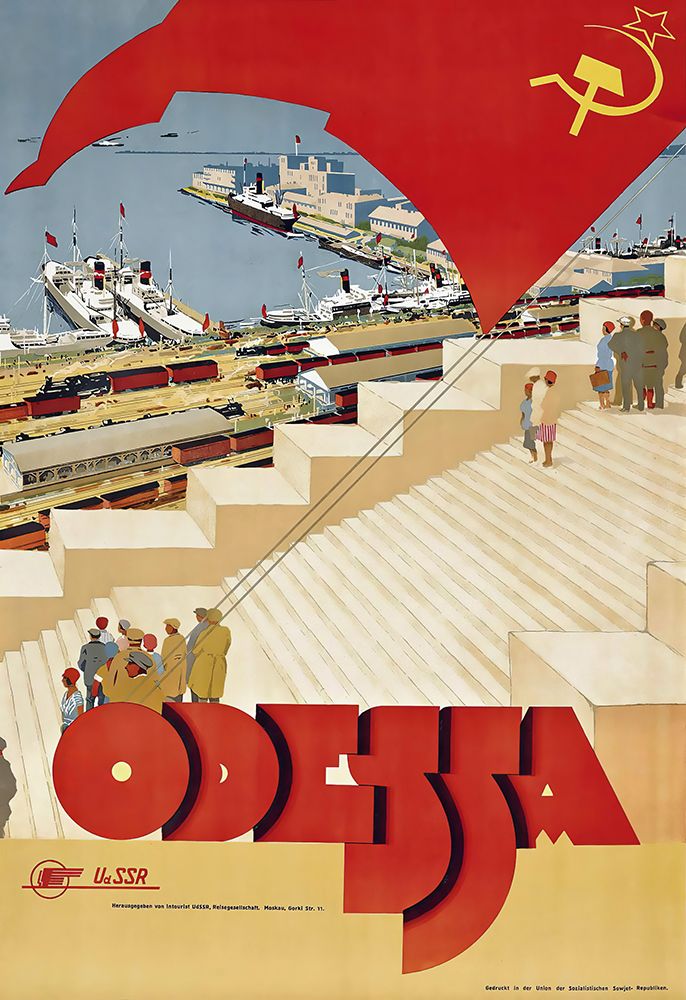 Odessa USSR Vintage Travel Poster art print by Vintage Travel Poster for $57.95 CAD