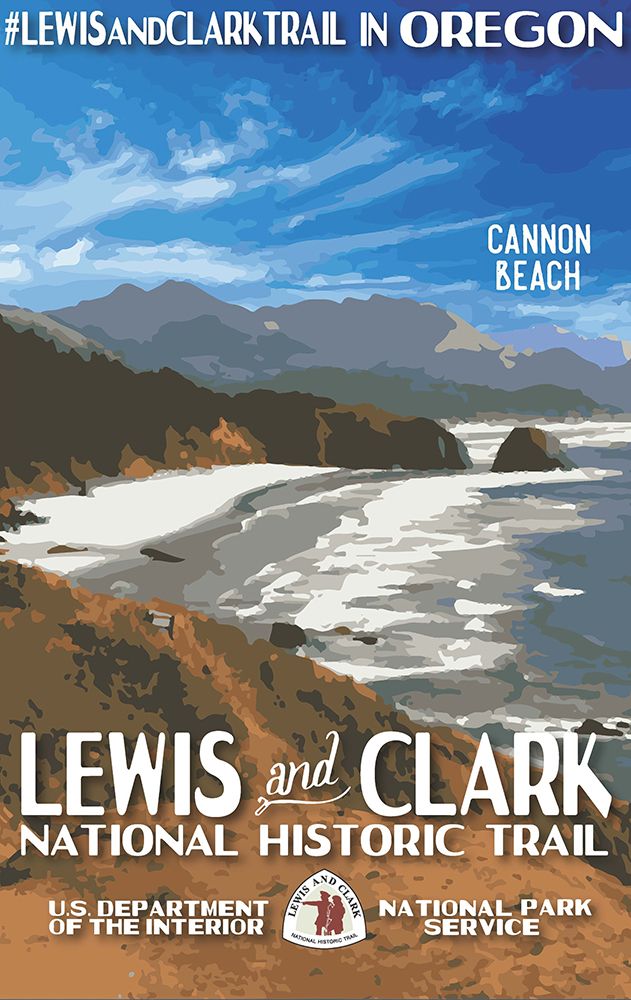 Oregon Lewis and Clark Trail Vintage Travel Poster art print by Vintage Travel Poster for $57.95 CAD