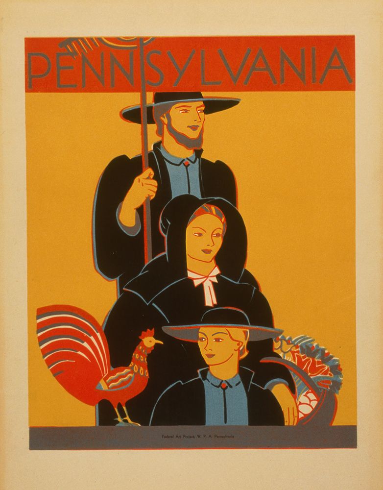 Pennsylvania WPA Vintage Travel Poster art print by Vintage Travel Poster for $57.95 CAD