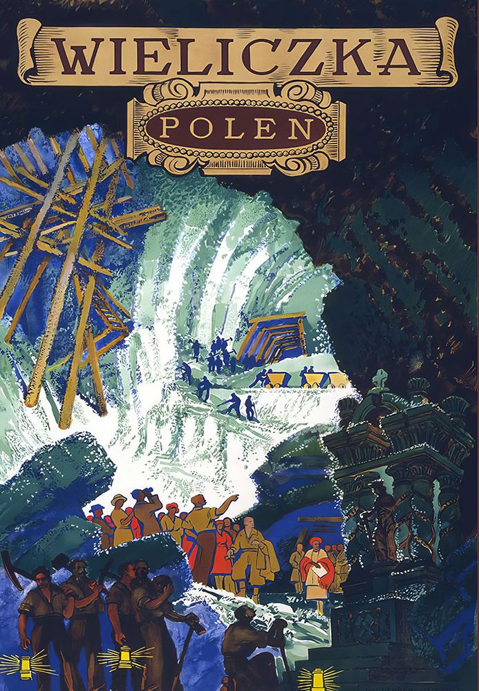 Poland Wieliczka Vintage Travel Poster circa 1930 art print by Vintage Travel Poster for $57.95 CAD