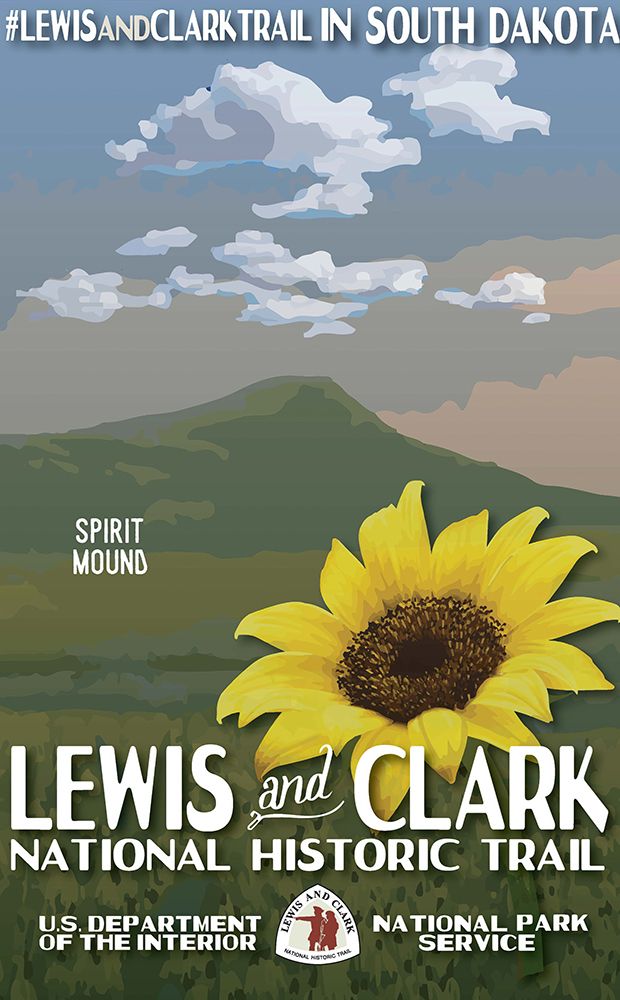 South Dakota Lewis and Clark Historic Trail Vintage Travel Poster art print by Vintage Travel Poster for $57.95 CAD