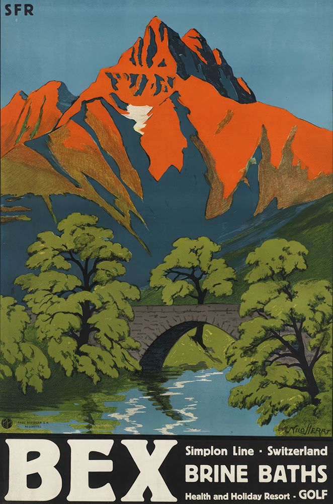 Switzerland Bex Vintage Travel Poster art print by Vintage Travel Poster for $57.95 CAD