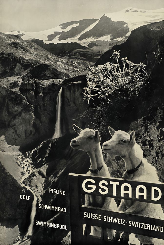 Switzerland GSTAAD Vintage Travel Poster art print by Vintage Travel Poster for $57.95 CAD