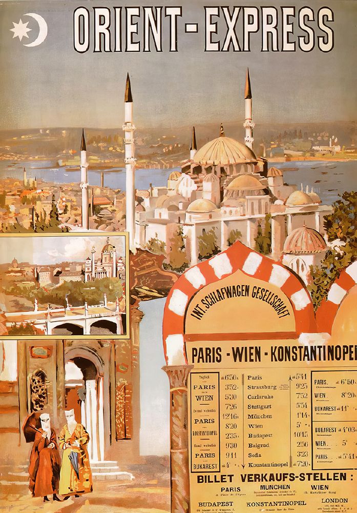 Turkey Orient Express Vintage Travel Poster art print by Vintage Travel Poster for $57.95 CAD