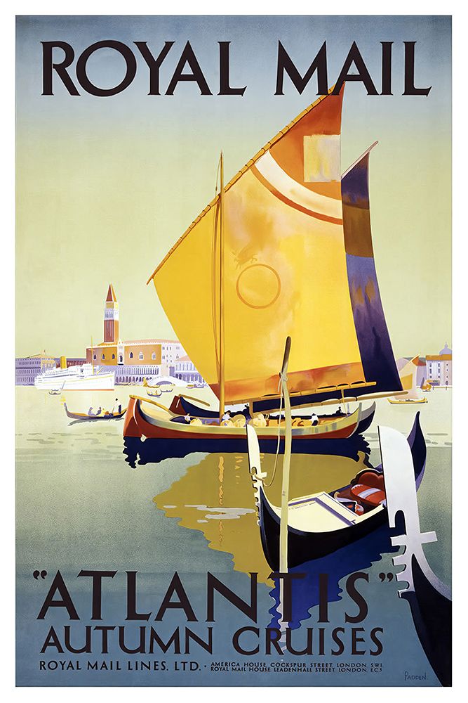 Venice Atlantis Cruise Line Vintage Travel Poster art print by Vintage Travel Poster for $57.95 CAD