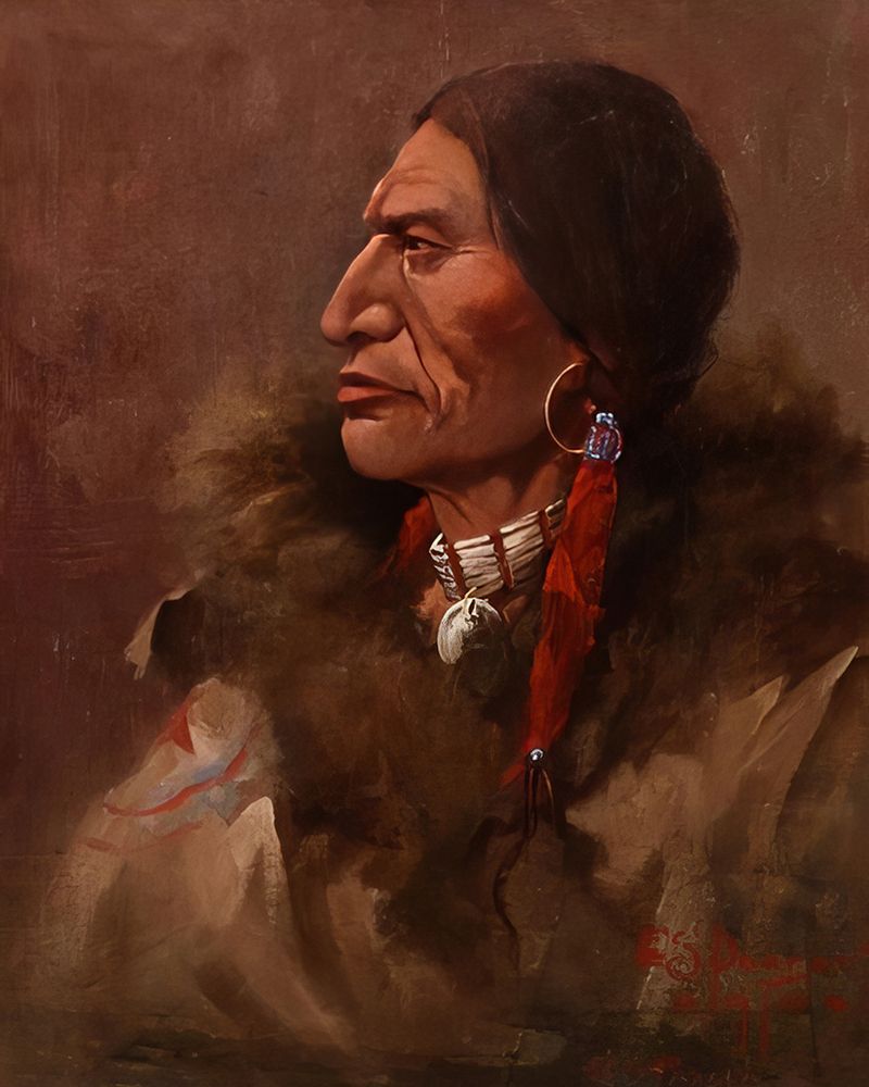 A Cheyenne Brave 1910 art print by Edgar Samuel Paxson for $57.95 CAD