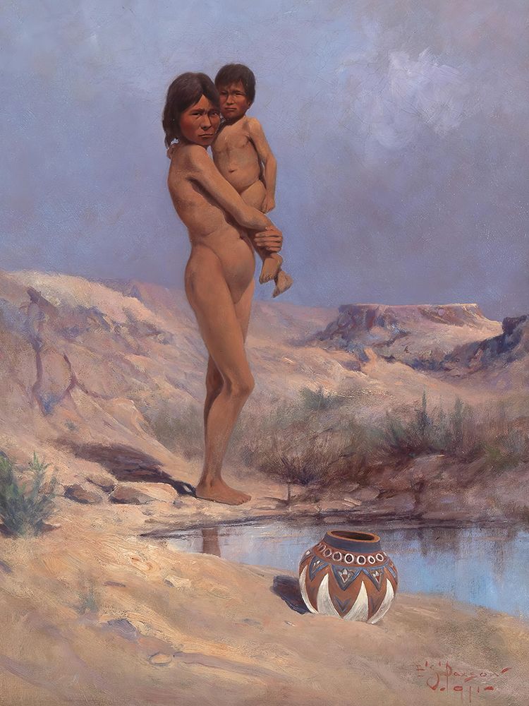 Apache Kids 1891 art print by Edgar Samuel Paxson for $57.95 CAD