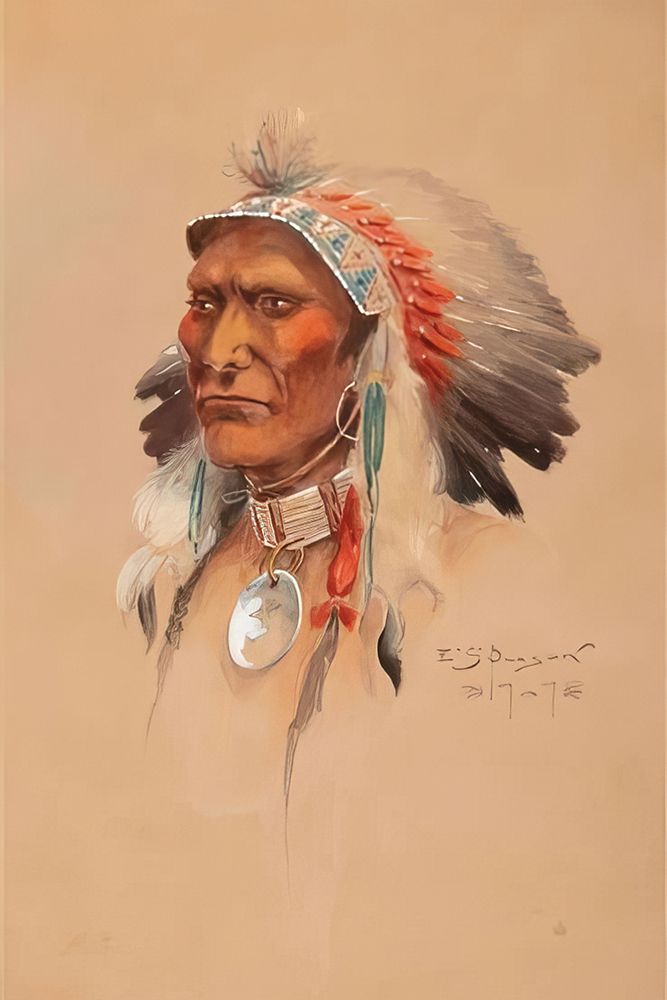 Arapahoe 1909 art print by Edgar Samuel Paxson for $57.95 CAD