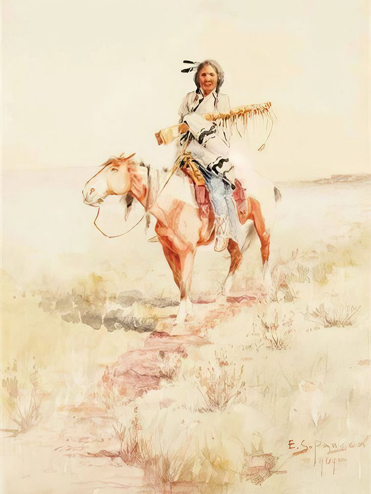 Brave and his Horse art print by Edgar Samuel Paxson for $57.95 CAD