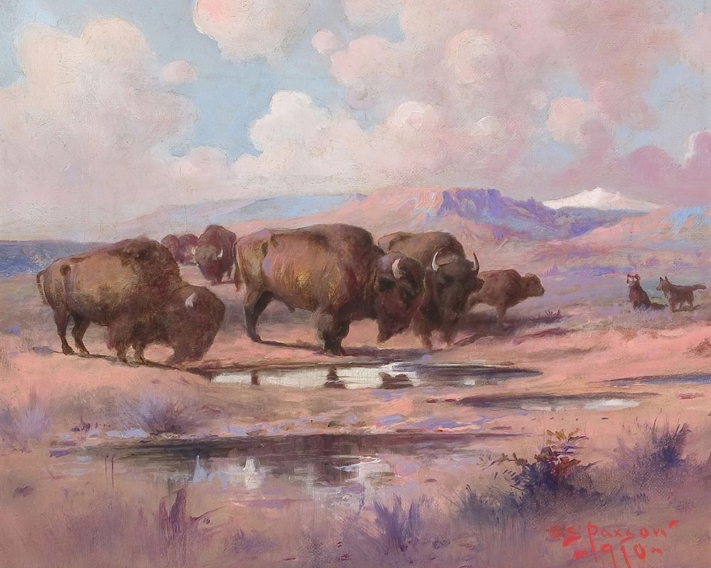 Buffalo Watch 1910 art print by Edgar Samuel Paxson for $57.95 CAD