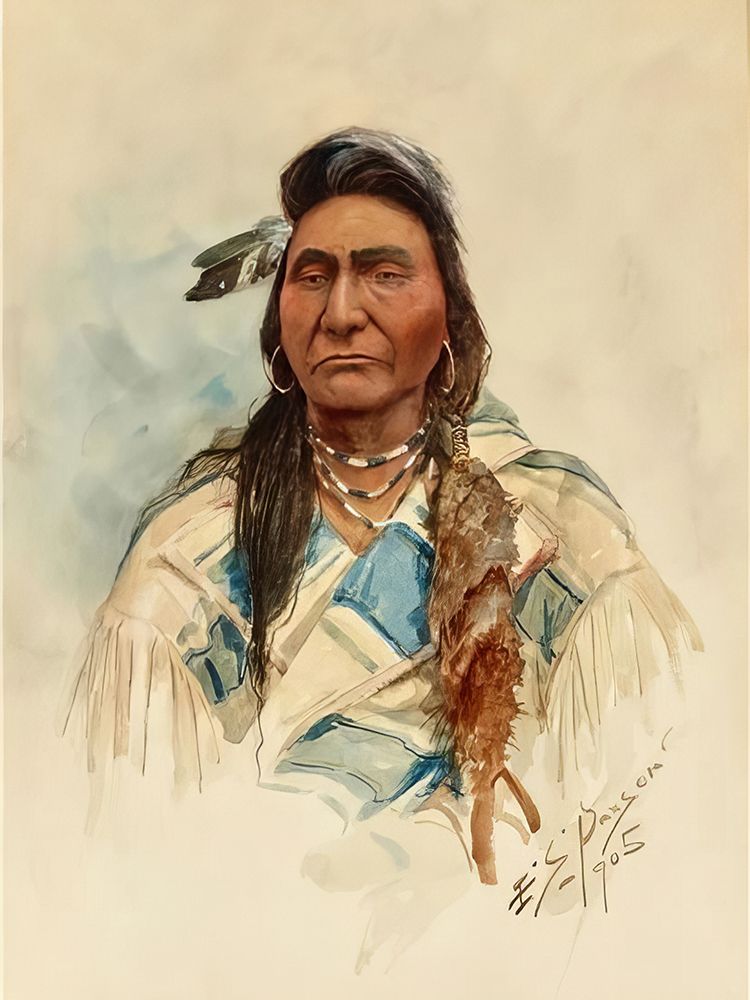 Chief Joseph Nez Perce art print by Edgar Samuel Paxson for $57.95 CAD