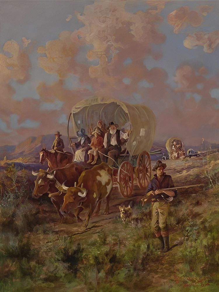 Covered Wagon 1908 art print by Edgar Samuel Paxson for $57.95 CAD