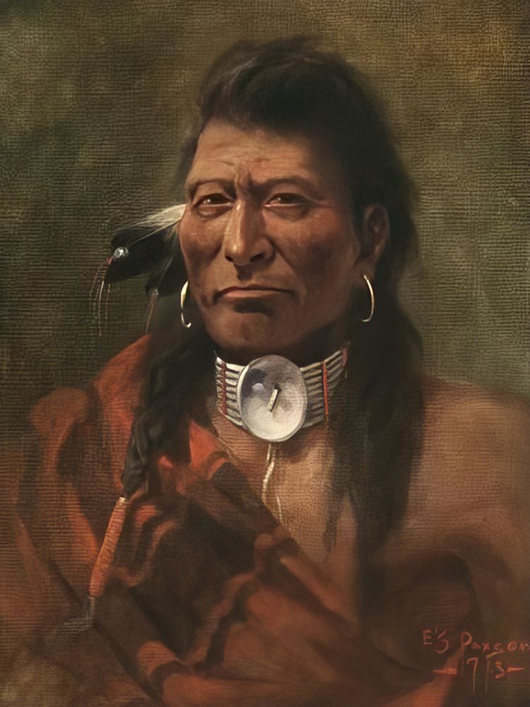 Cree Chief 1913 art print by Edgar Samuel Paxson for $57.95 CAD