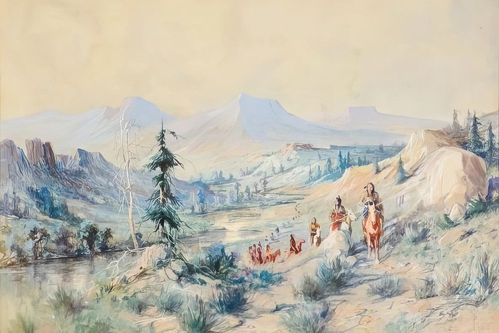 Indians on a Trail 1905 art print by Edgar Samuel Paxson for $57.95 CAD