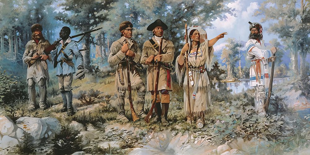 Lewis and Clark at Three Forks 1912 art print by Edgar Samuel Paxson for $57.95 CAD