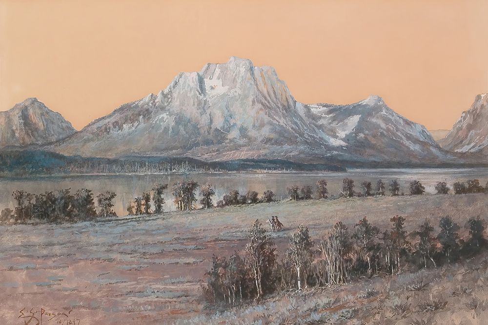 Mt. Moran art print by Edgar Samuel Paxson for $57.95 CAD