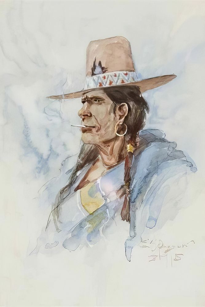 Reservation Hat art print by Edgar Samuel Paxson for $57.95 CAD