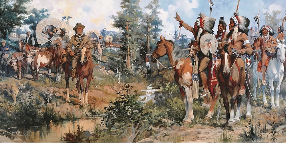 The Border Land 1912 art print by Edgar Samuel Paxson for $57.95 CAD