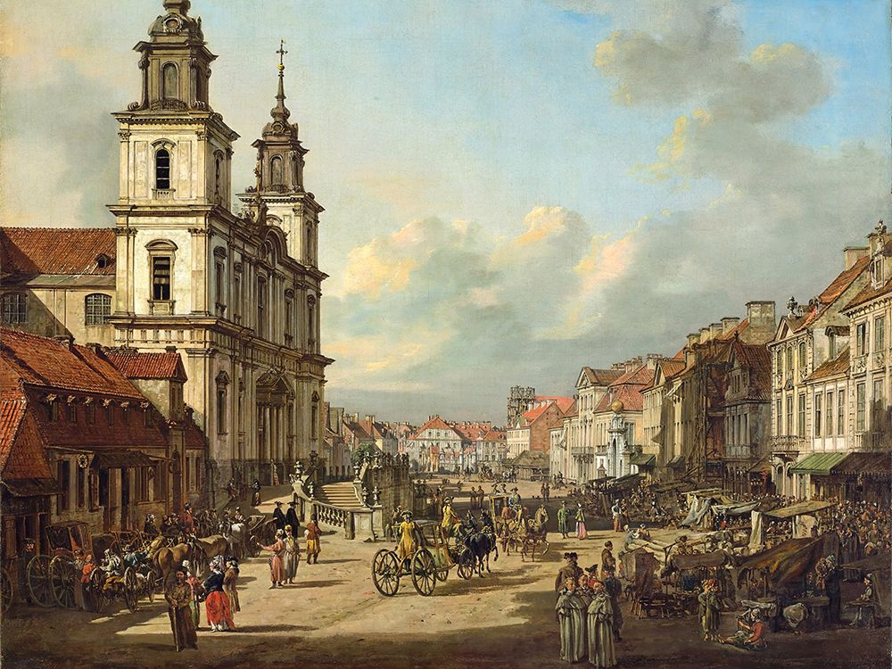 Church of the Holy Cross in Warsaw art print by Canaletto for $57.95 CAD