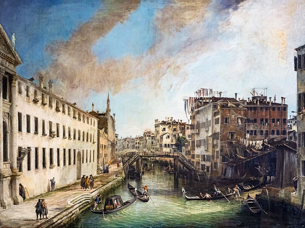 Il Rio dei Mendicanti art print by Canaletto for $57.95 CAD