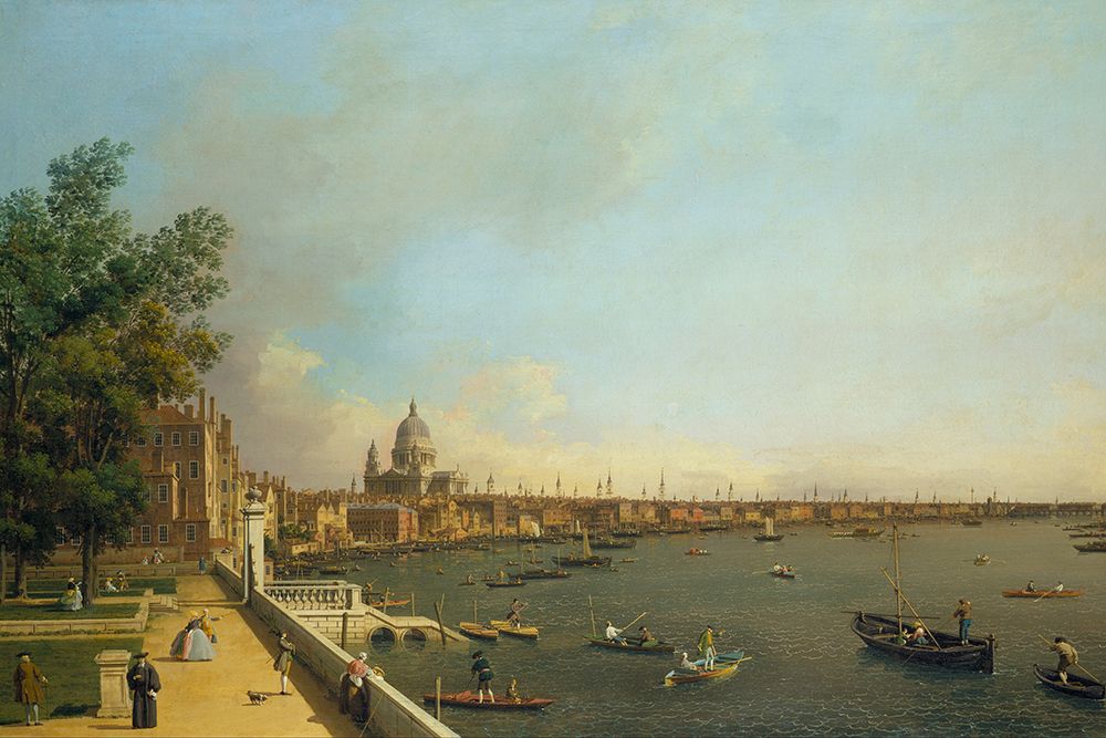 London The Thames from Somerset House Terrace towards the City art print by Canaletto for $57.95 CAD