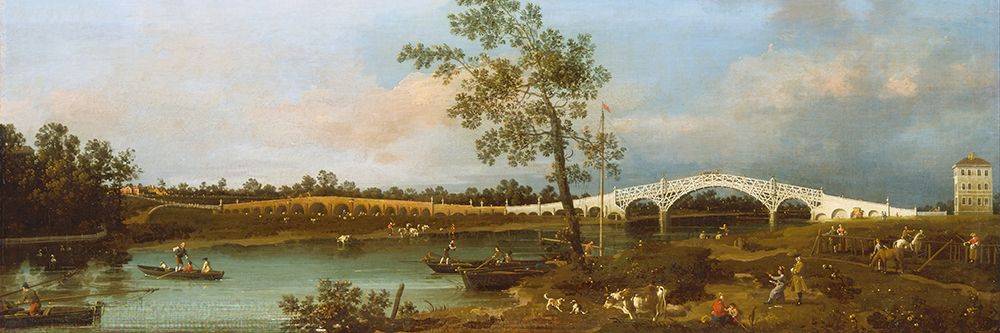 Old Walton Bridge art print by Canaletto for $57.95 CAD