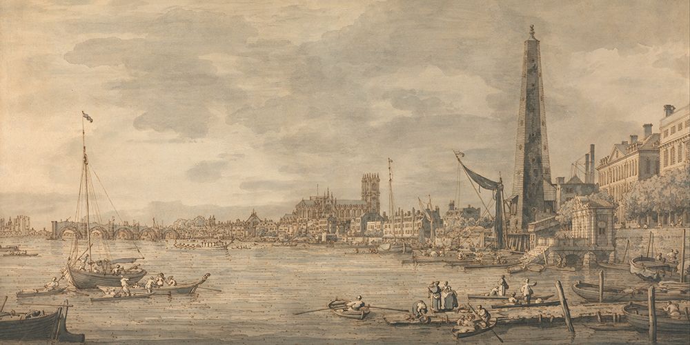 The City of Westminster from Near the York Water Gate art print by Canaletto for $57.95 CAD