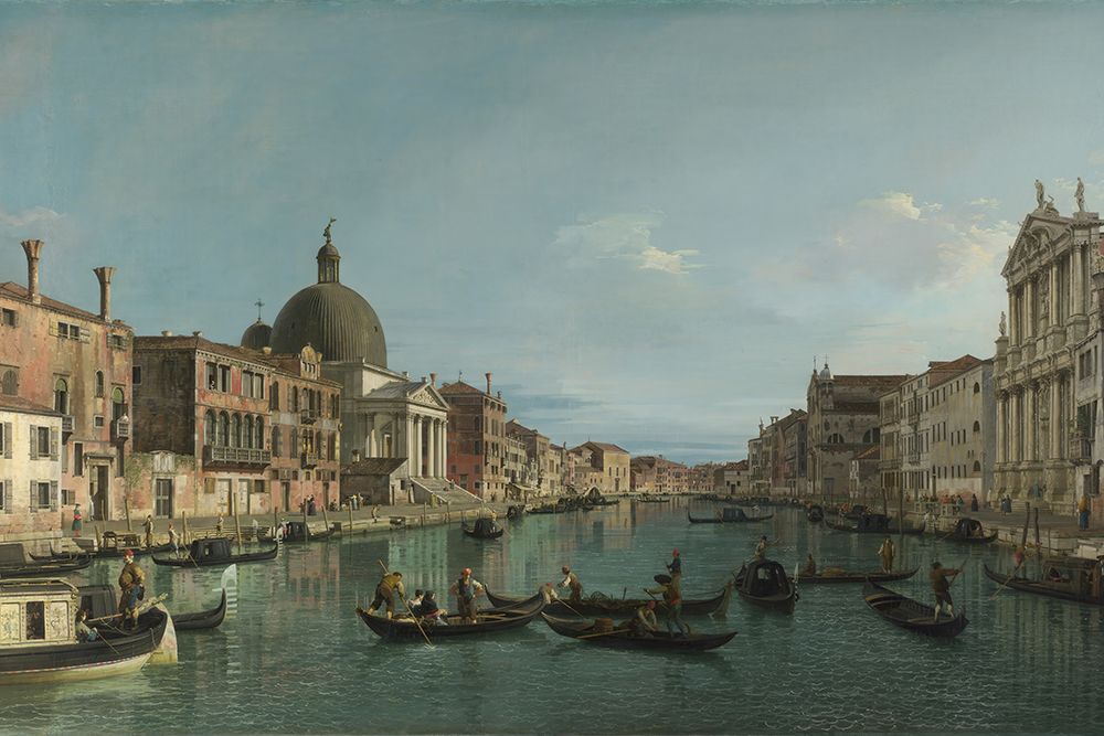 Venice The Grand Canal with S. Simeone Piccolo art print by Canaletto for $57.95 CAD