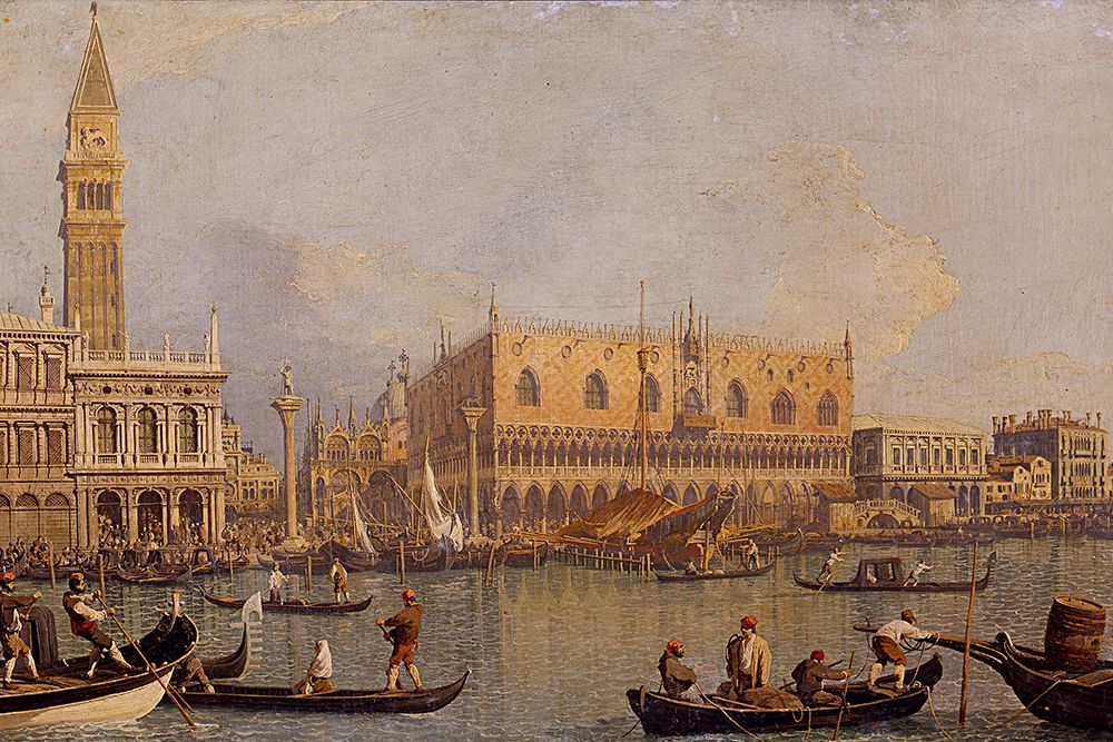 View of the Ducal Palace in Venice art print by Canaletto for $57.95 CAD