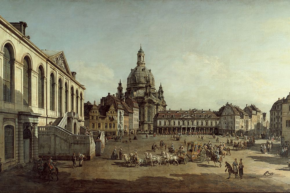 View of the Neumarkt in Dresden from the Judenhofe art print by Canaletto for $57.95 CAD