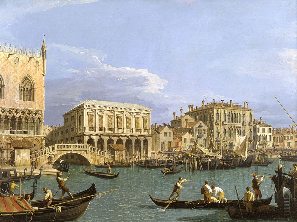 View of the Riva degli Schiavoni, Venice art print by Canaletto for $57.95 CAD