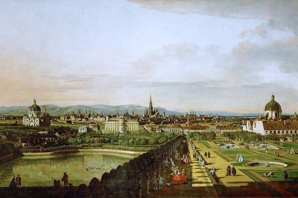 View of Vienna from Belvedere art print by Canaletto for $57.95 CAD