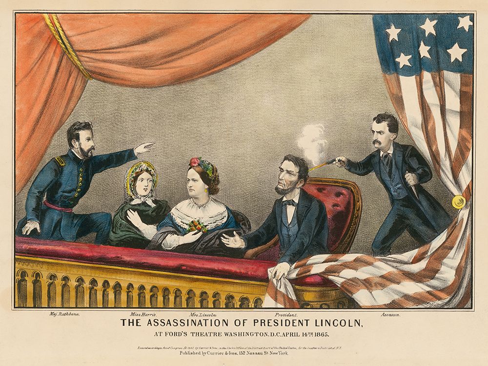 Assassination of President Lincoln art print by American Historical Archive for $57.95 CAD