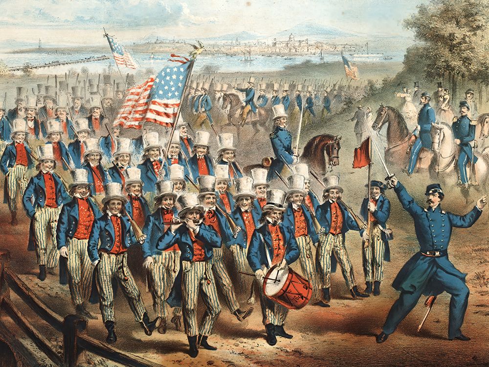 Yankee Volunteers Marching into Dixie in 1862 art print by American Historical Archive for $57.95 CAD