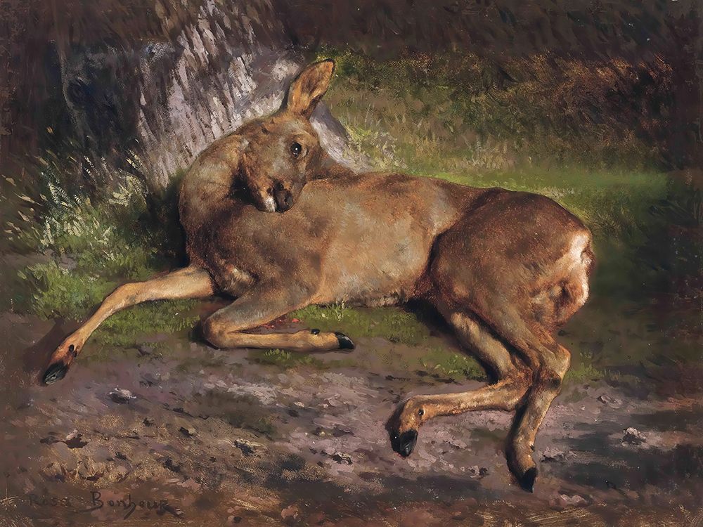 A Roe Deer in the Forest art print by Rosa Bonheur for $57.95 CAD