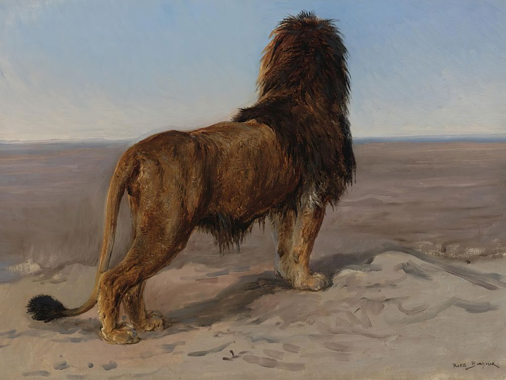 Lion, the Lookout 1850 art print by Rosa Bonheur for $57.95 CAD